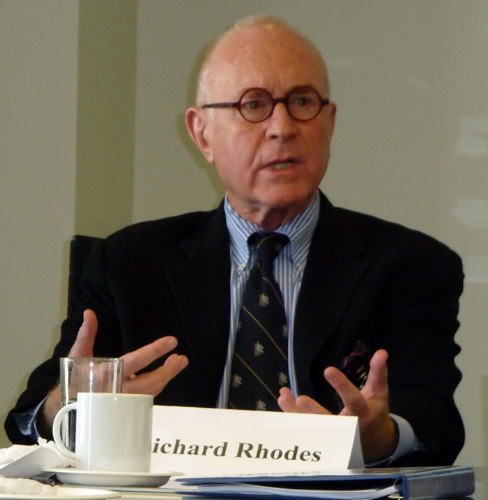 Pulitzer Prize-winning author Richard Rhodes at the workshop.