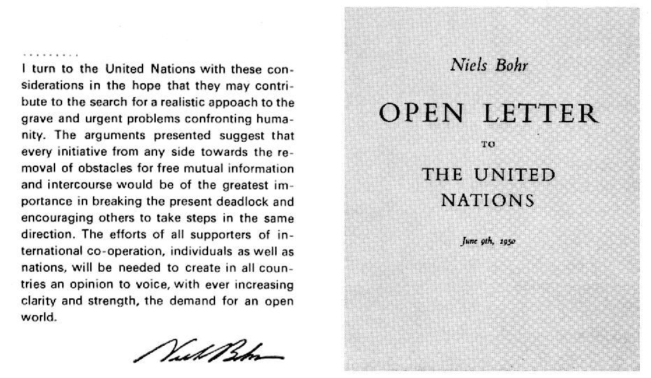 Bohr Letter to U.N.