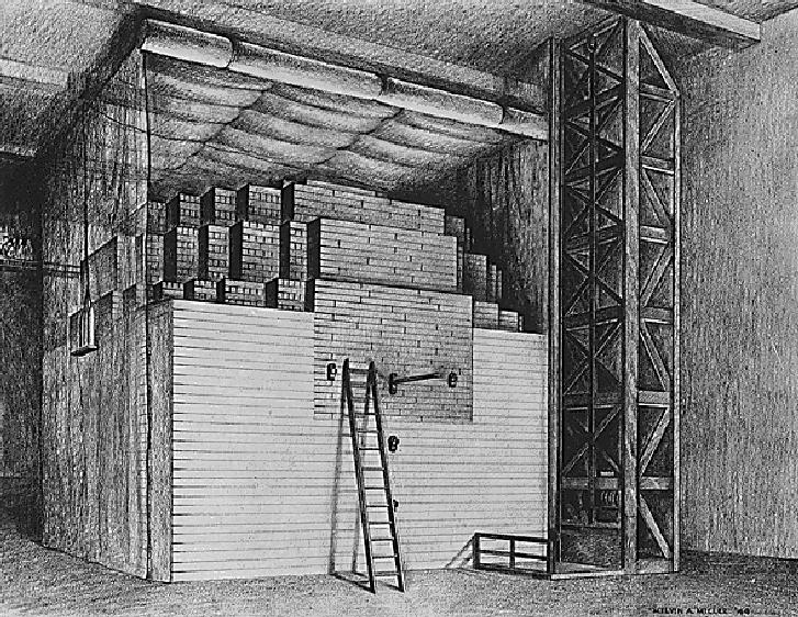 Sketch of Chicago Pile-1 by Melvin A. Miller