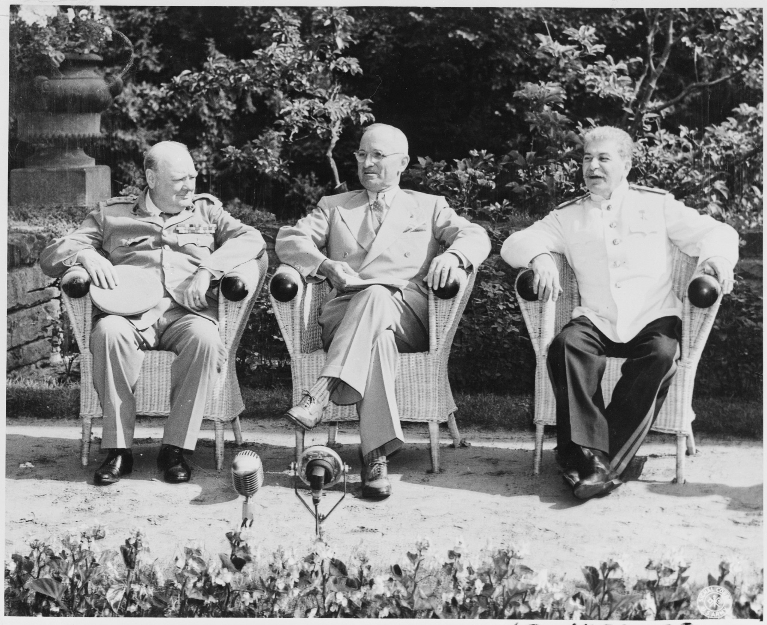Churchill, Truman, and Stalin at Potsdam