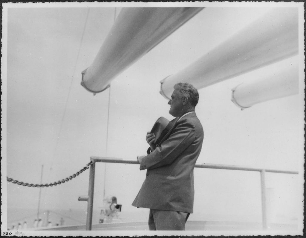 FDR aboard the USS Indianapolis