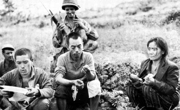 Japanese resistance fighters captured
