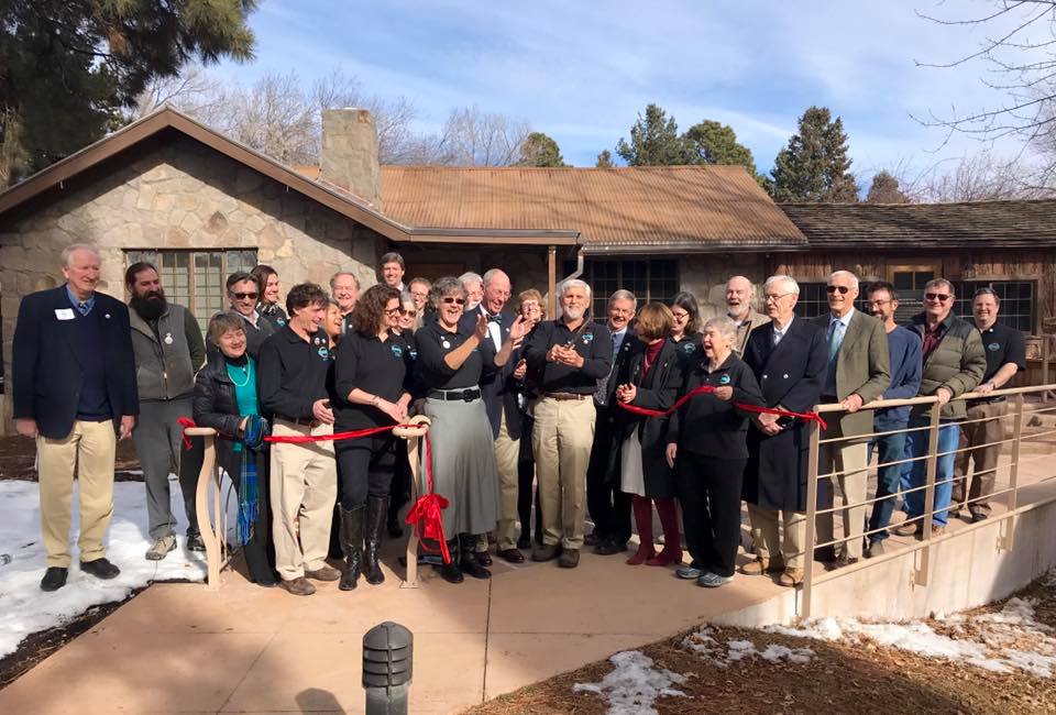 The ribbon cutting. Photo courtesy of the Los Alamos History Museum.