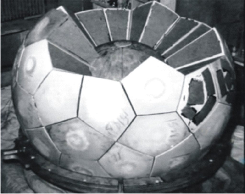 Explosive Lenses Arranged in Soccer Ball Shape
