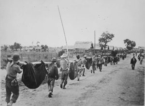 The Bataan Death March. Photo courtesy of the National Archives