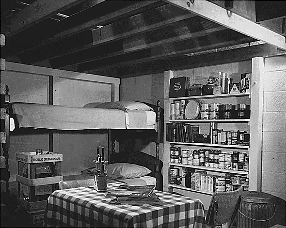 A 1950s fallout shelter