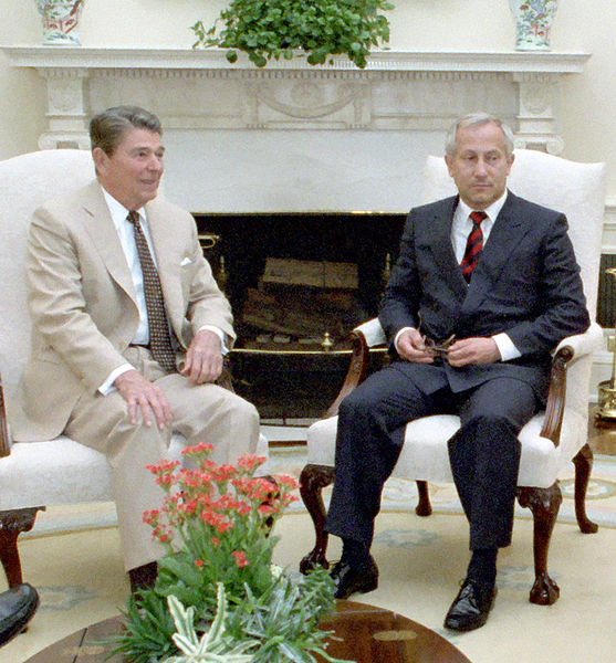 Soviet defector Oleg Gordievsky meets with President Reagan, July 21, 1987 