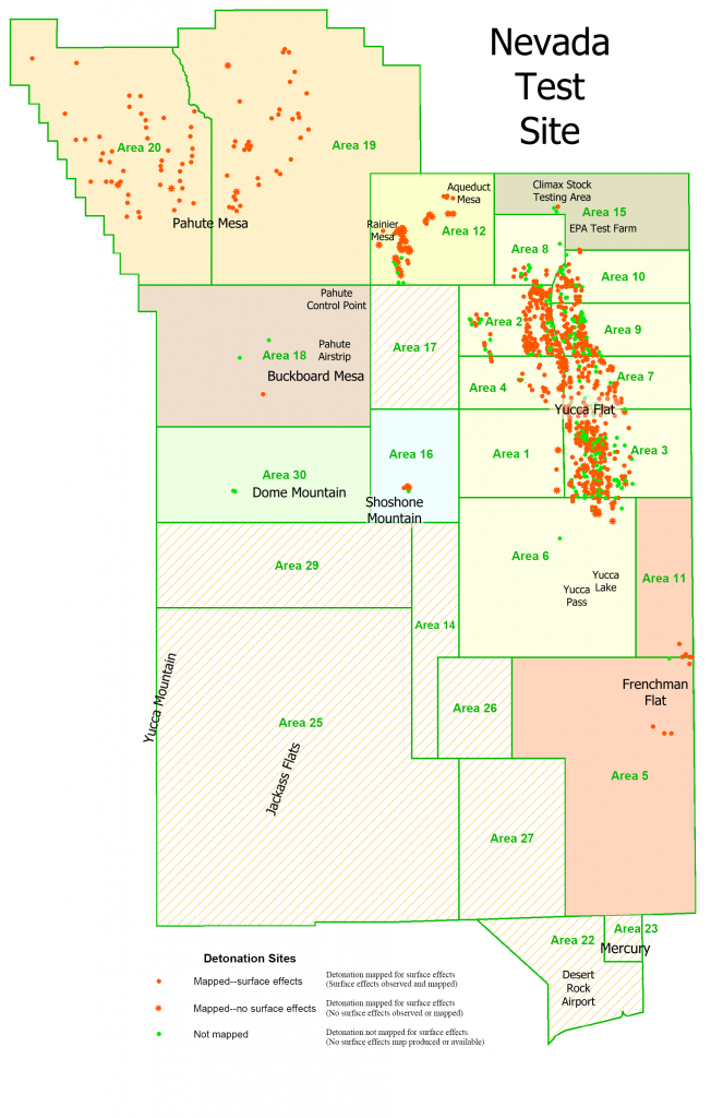 Nevada Test Site Map