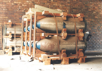 South African nuclear bomb casings, courtesy of Mungo Poore